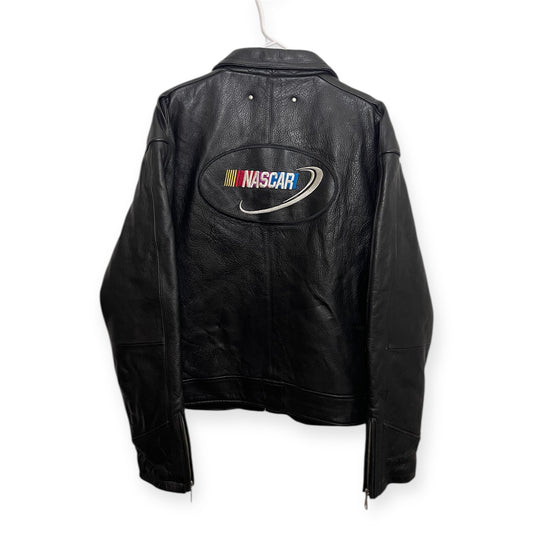 NASCAR Logo Heavy Leather Jacket (XL)