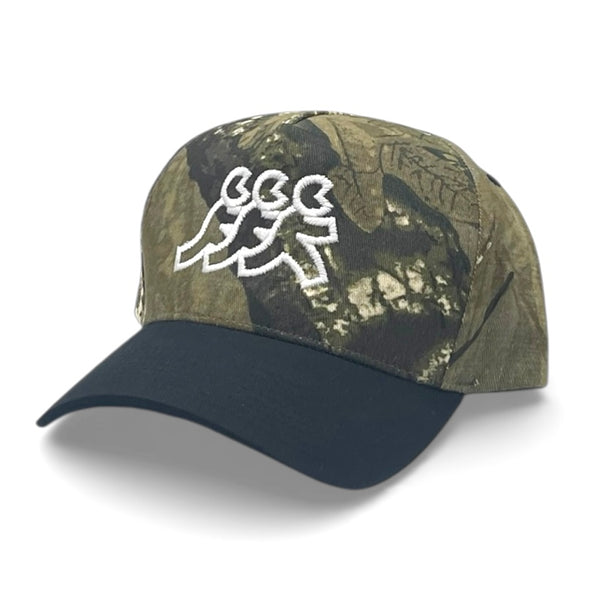 Hidden Hills Camo Black Brim Snapback