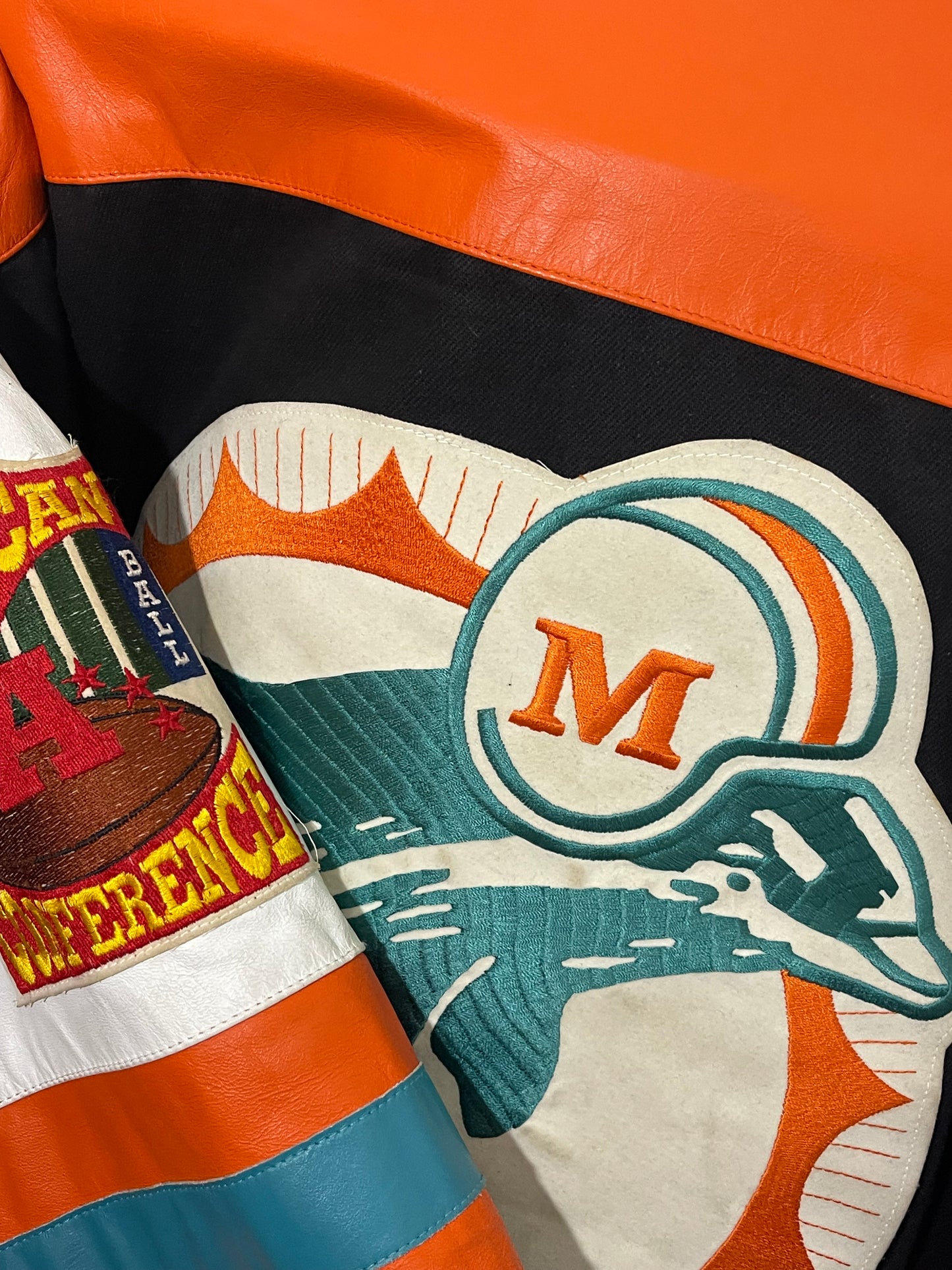 Rare Miami Dolphins Jeff Hamilton Leather Jacket (M)