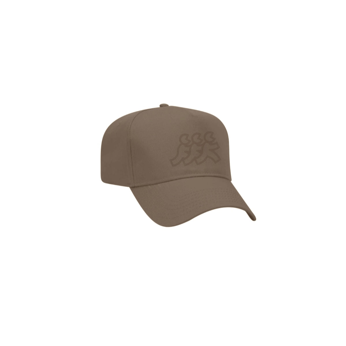 Brown Monochrome 5 Point Snapback Brown Logo Embroidery