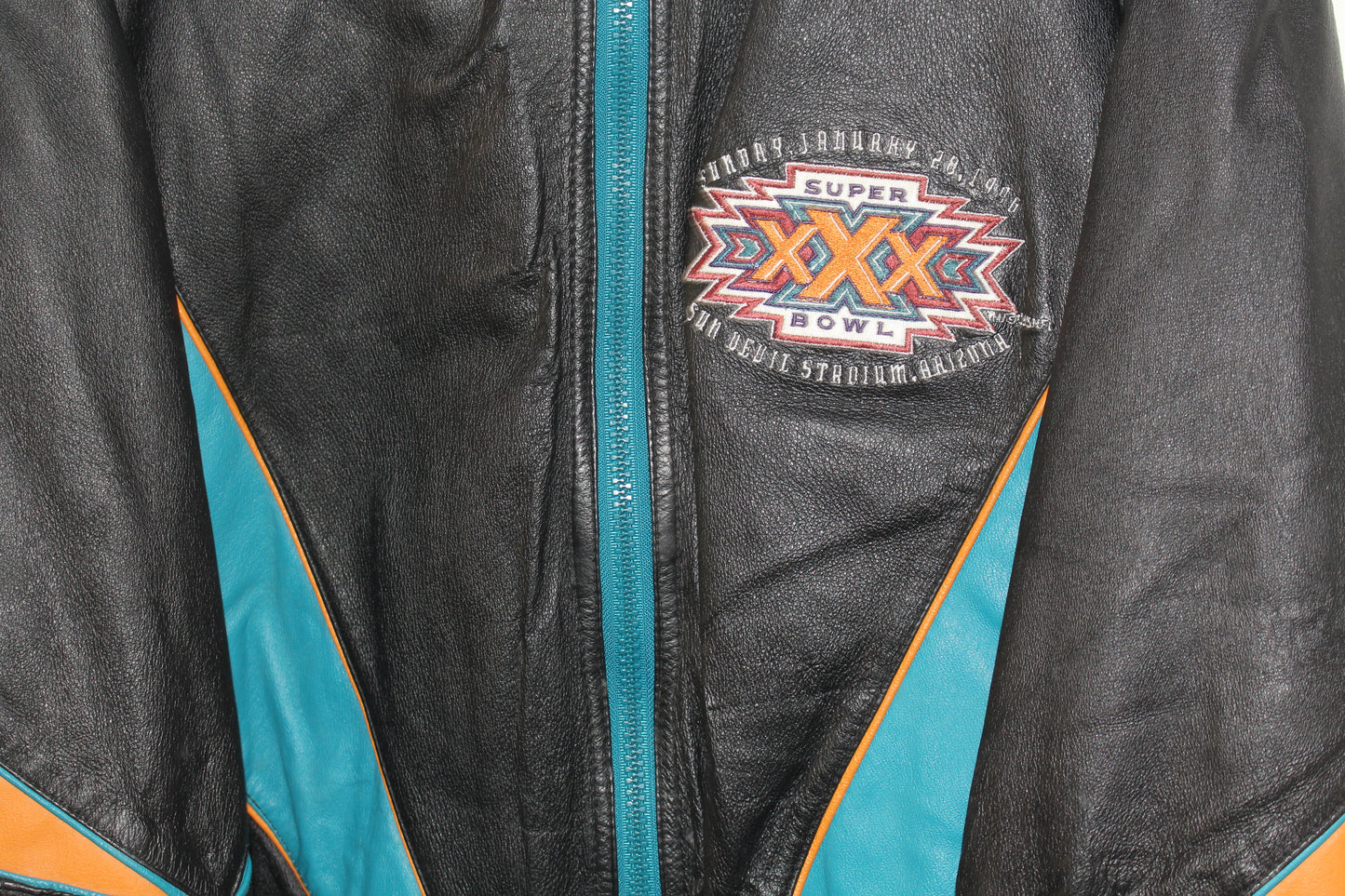 Rare Super Bowl XXX 1996 Pro Player Leather Jacket (L)