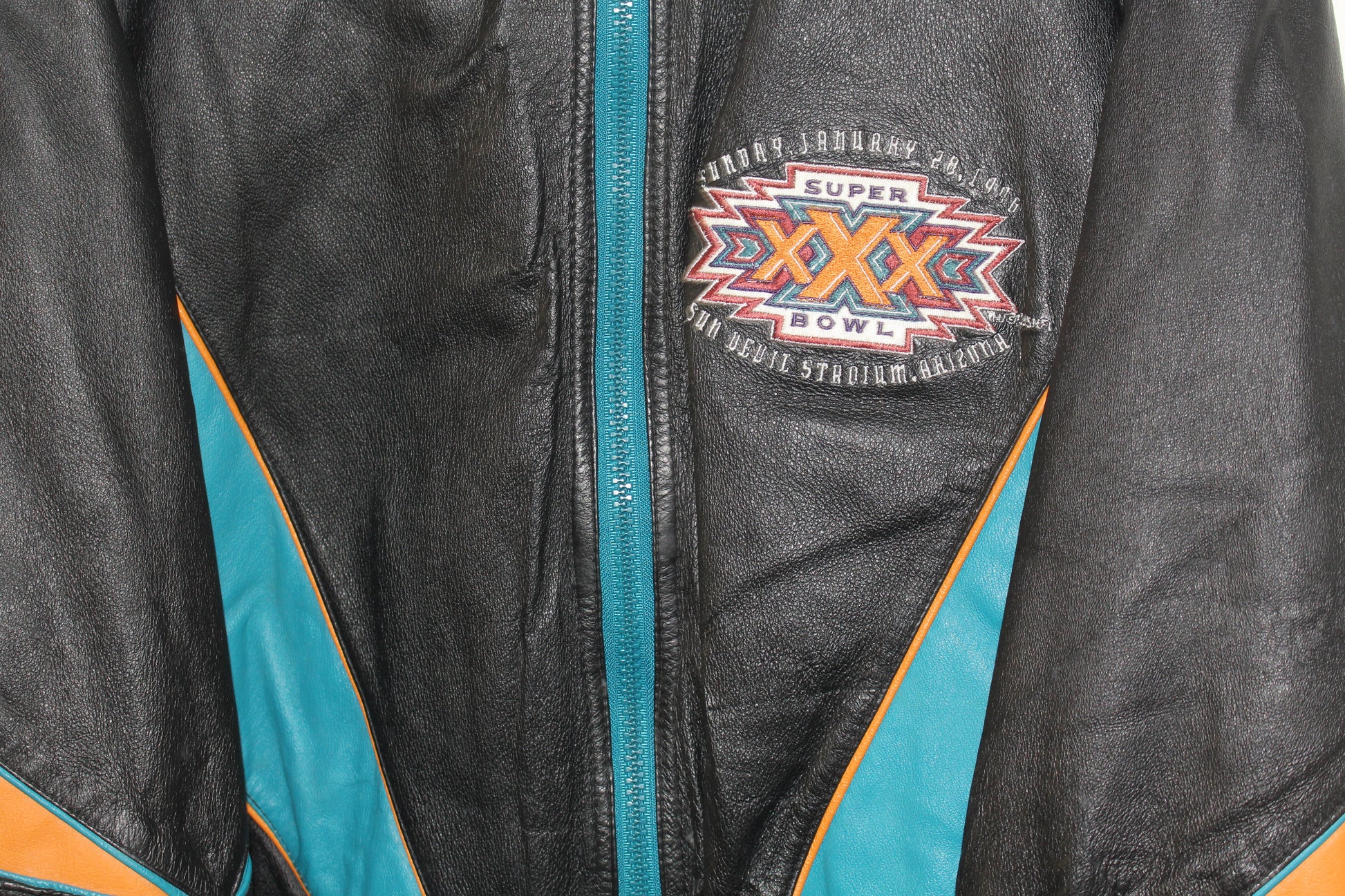 Rare 1996 Super Bowl XXX Sun Devils Stadium Leather Starter Jacket