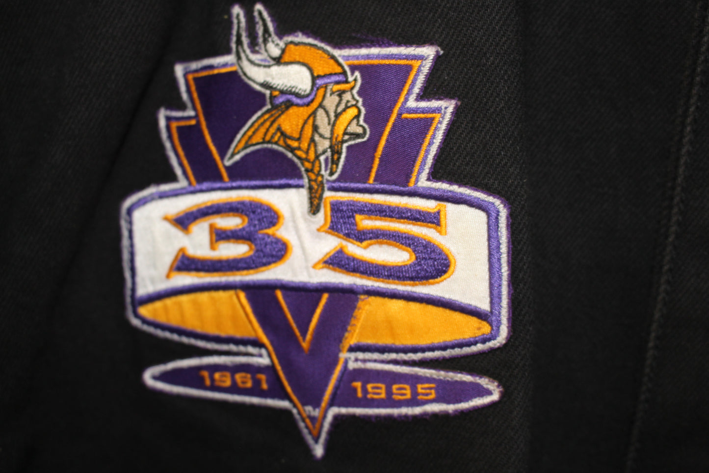 Rare Minnesota Vikings Jeff Hamilton Leather Jacket (L)