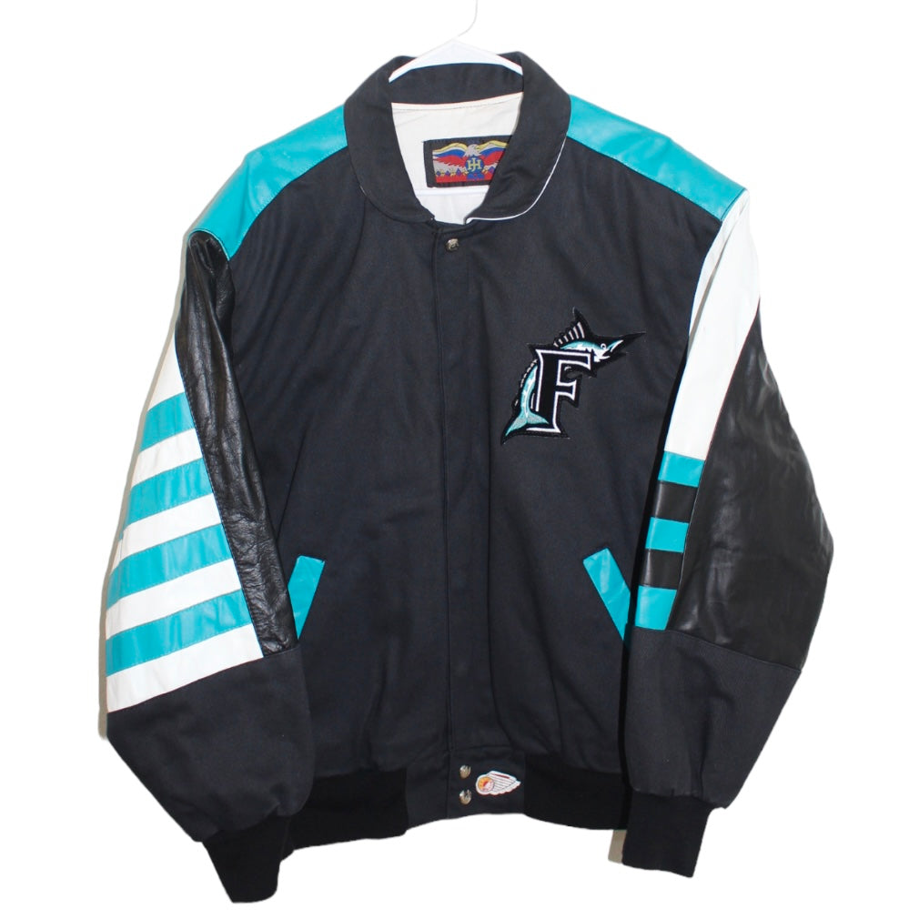 Rare Florida Marlins Jeff Hamilton Leather Jacket (L)
