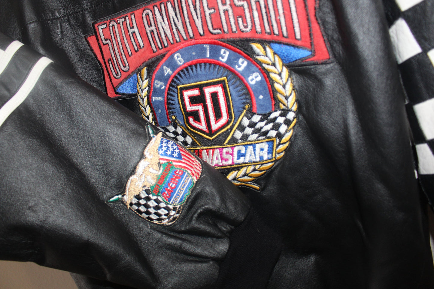 50th Anniversary NASCAR Jeff Hamilton Leather Jacket (XXL)