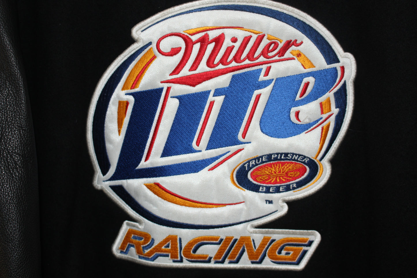 Miller Lite Racing NASCAR Wool Leather Jacket (L)