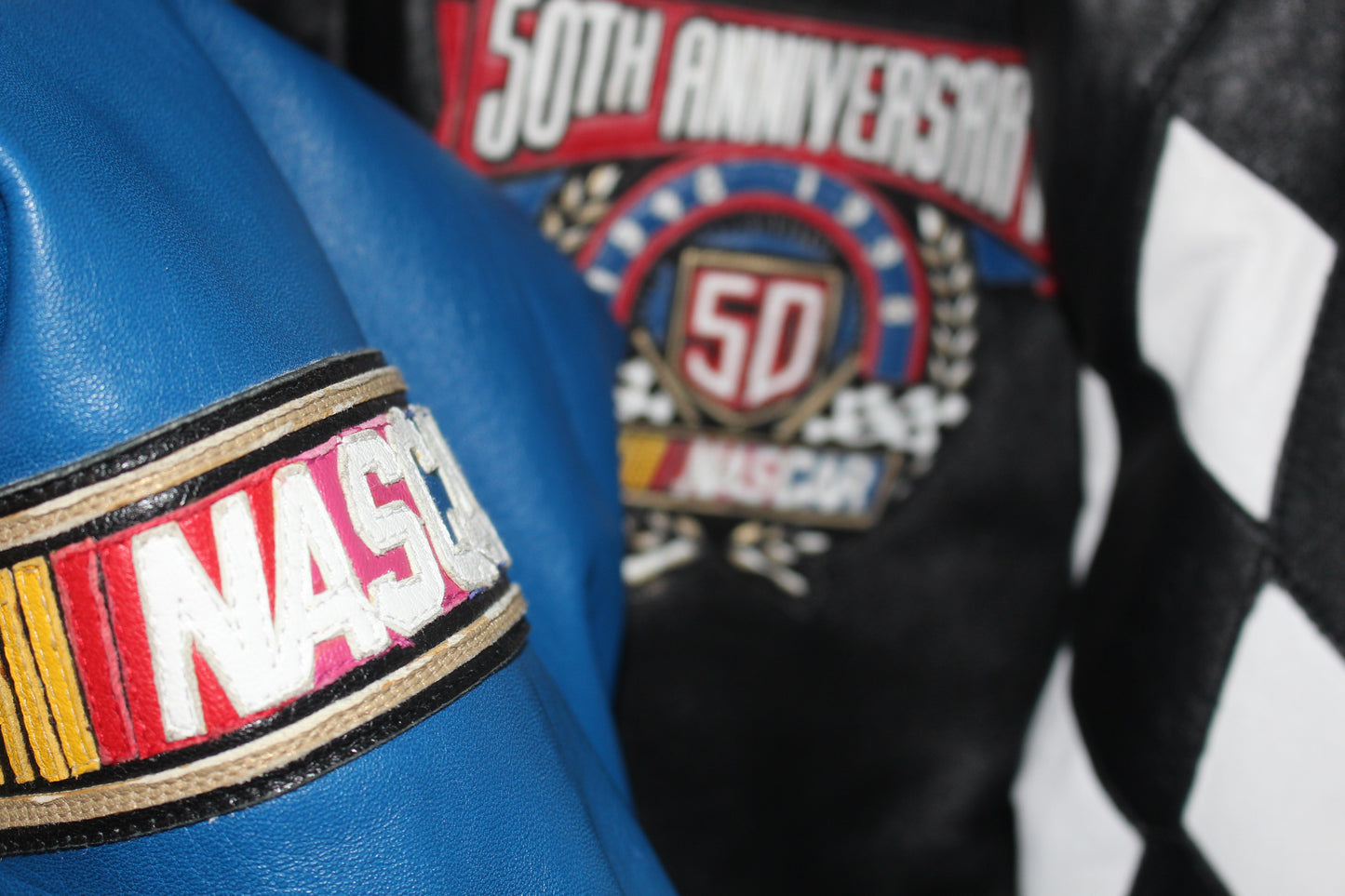 50th Anniversary NASCAR 1998 Jeff Hamilton Leather Jacket (L)
