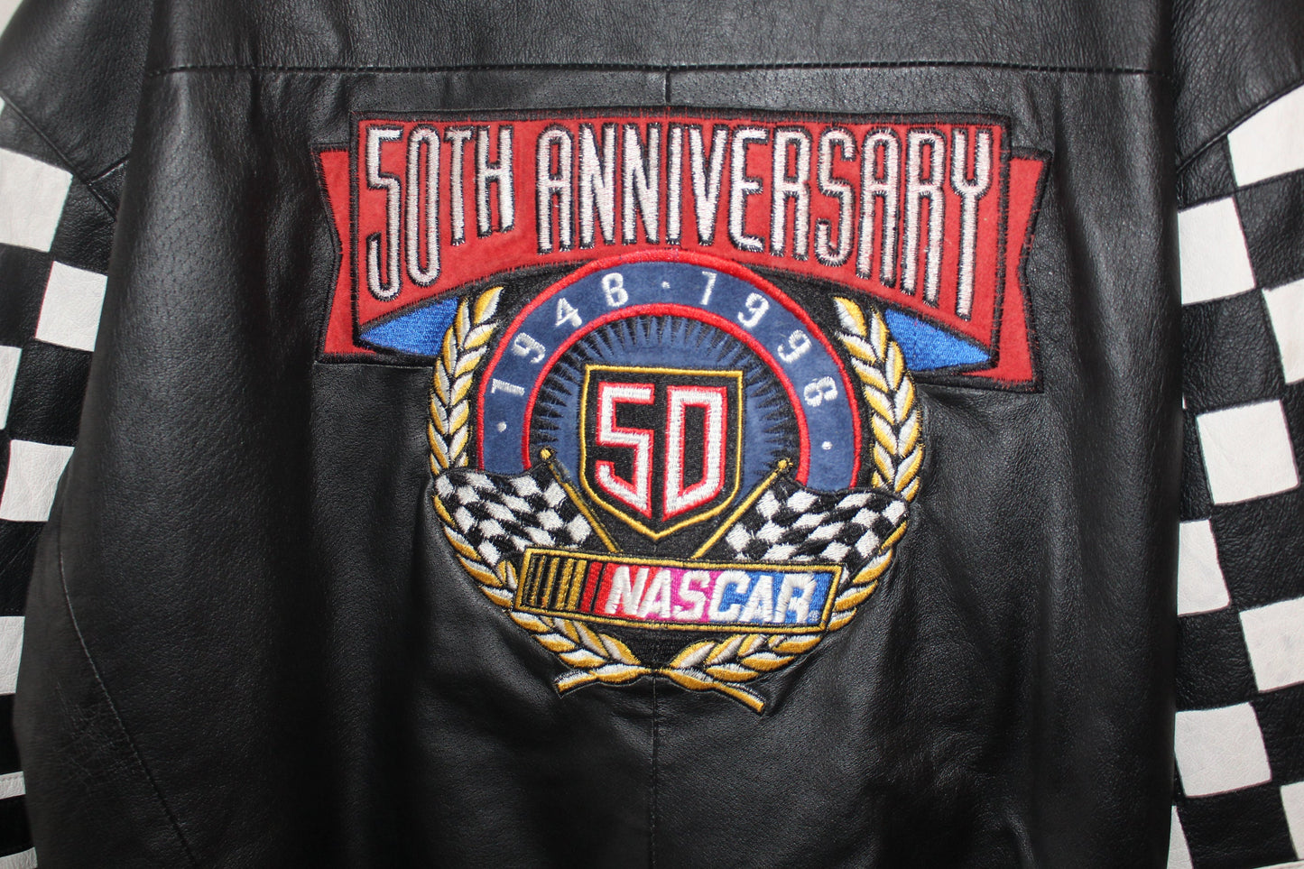 50th Anniversary NASCAR Jeff Hamilton Leather Jacket (XXL)