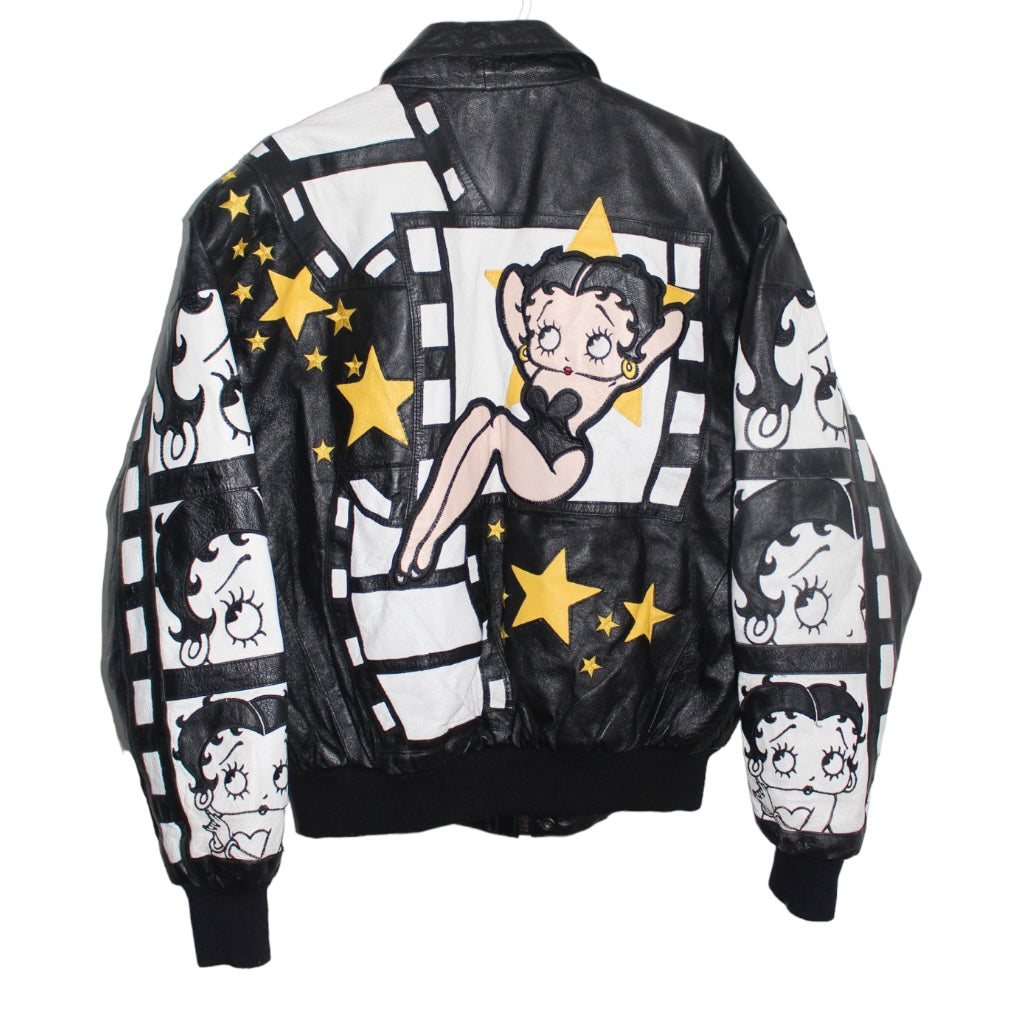 Rare Betty Boop Leather Jacket (M) – Retro Windbreakers