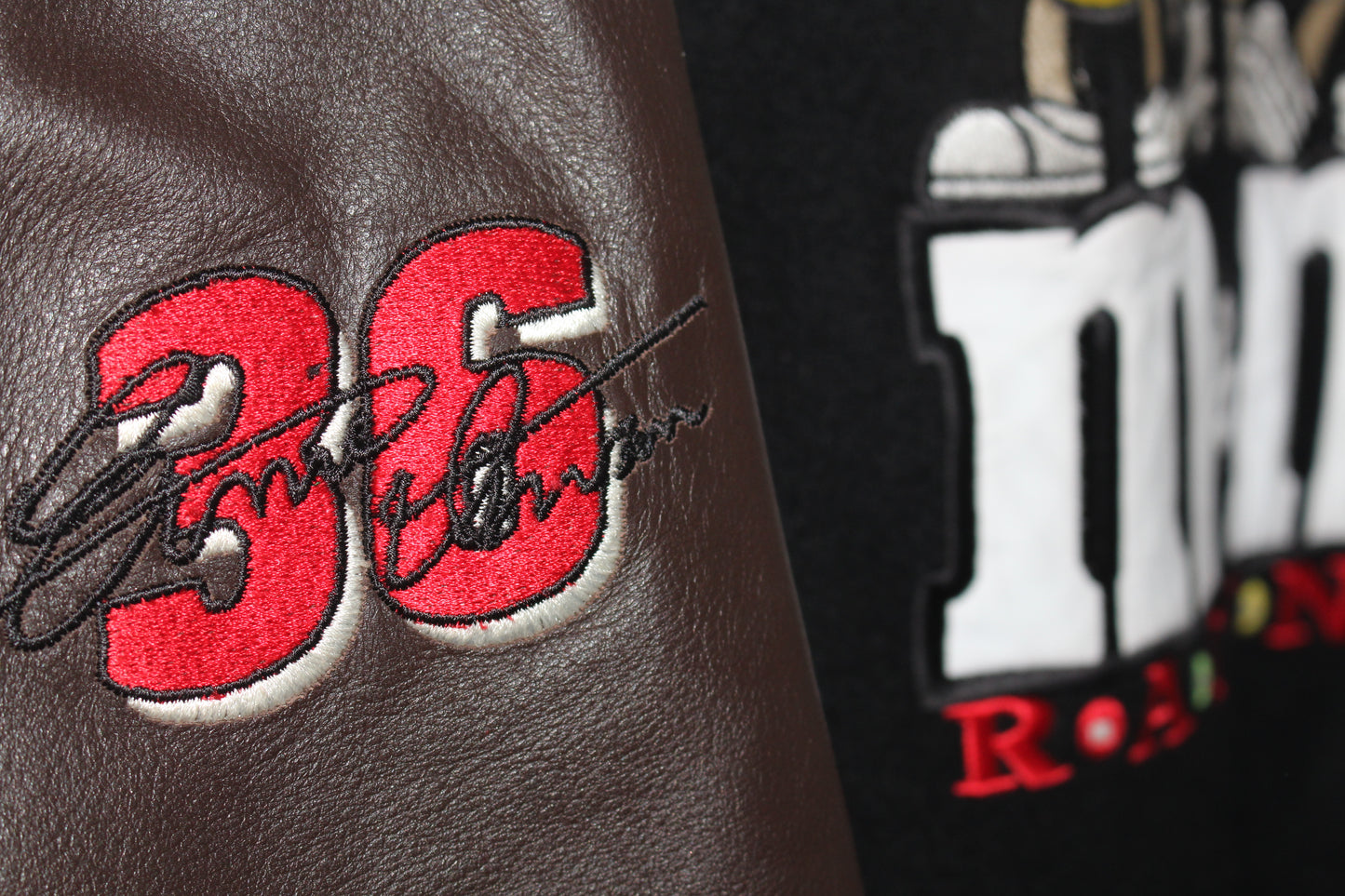 Rare M&M Racing NASCAR Ernie Irvan #36 Leather Wool Jacket (M)