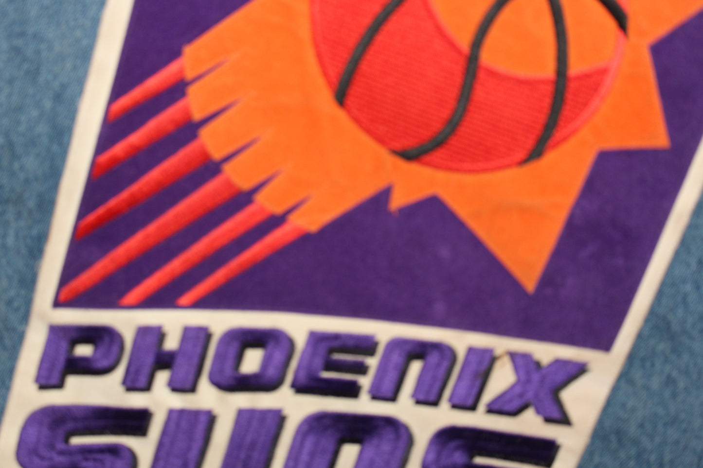 Rare Phoenix Suns Jeff Hamilton Denim Leather Jacket (L)