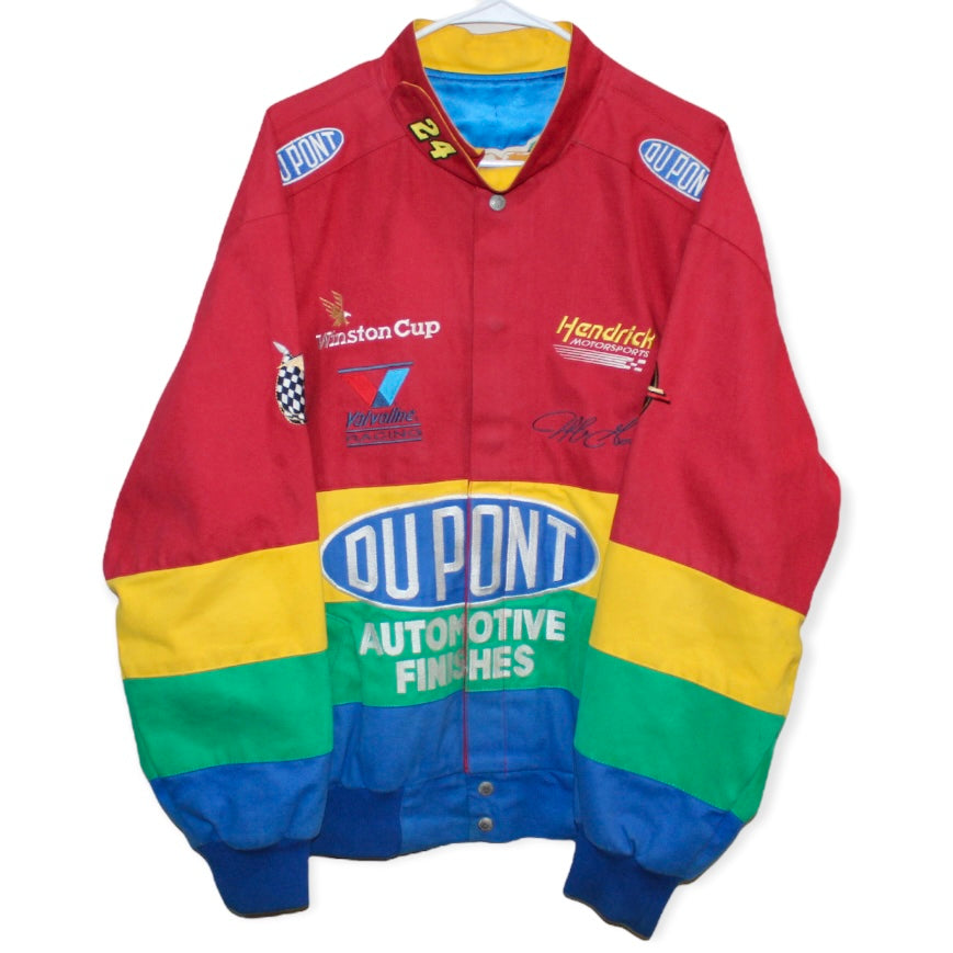 VTG Chase Authentics Jeff Gordon DuPont Rainbow Racing Jacket Men Size L  Nascar