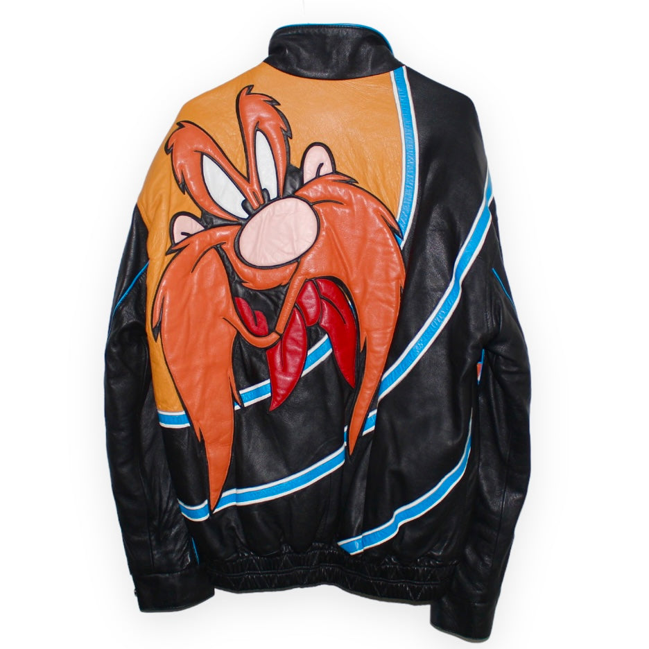 Rare Yosemite Looney Tunes Leather Jacket (XL) – Retro Windbreakers
