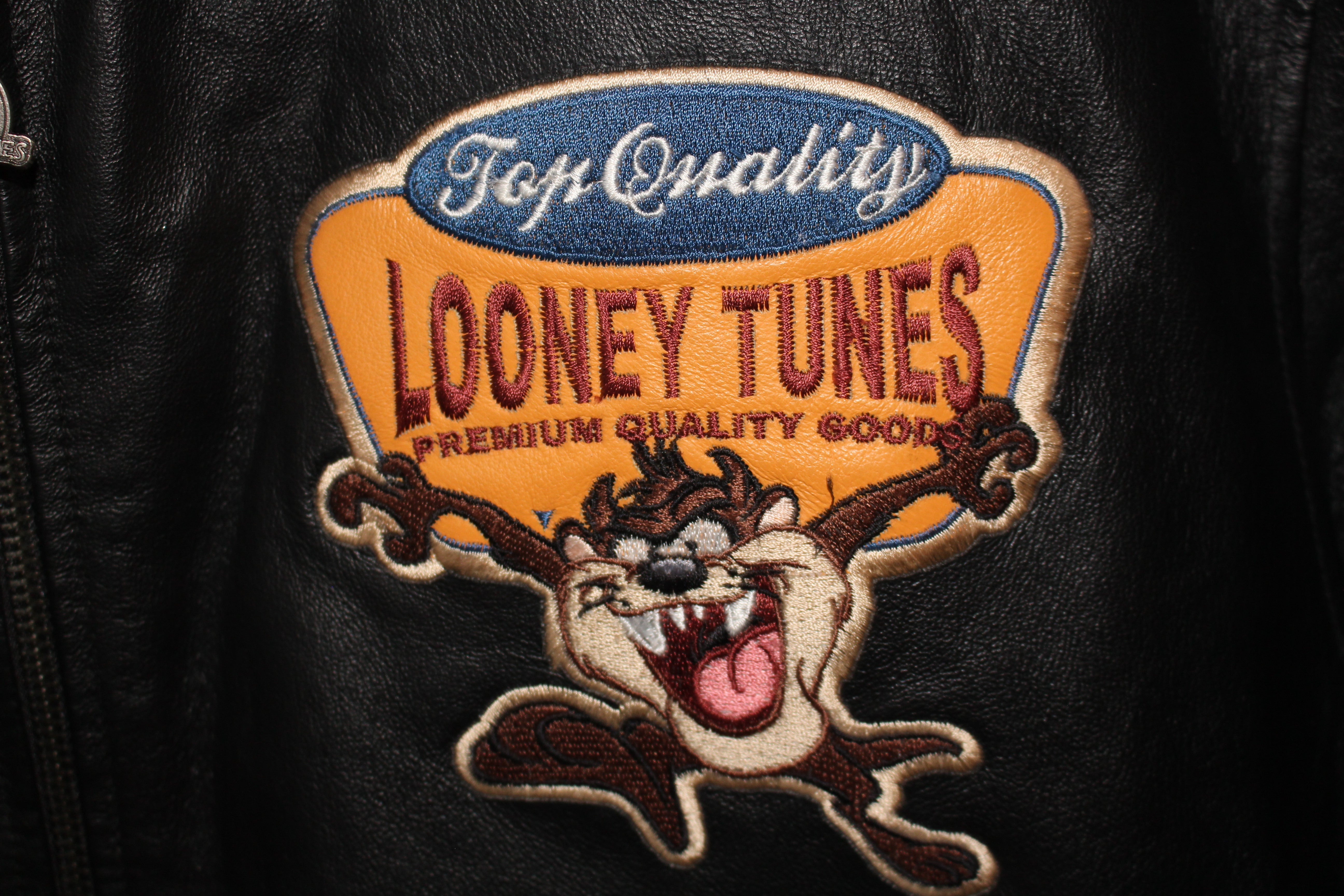 Rare 1998 Looney Tunes All Star Leather Jacket (XL) – Retro