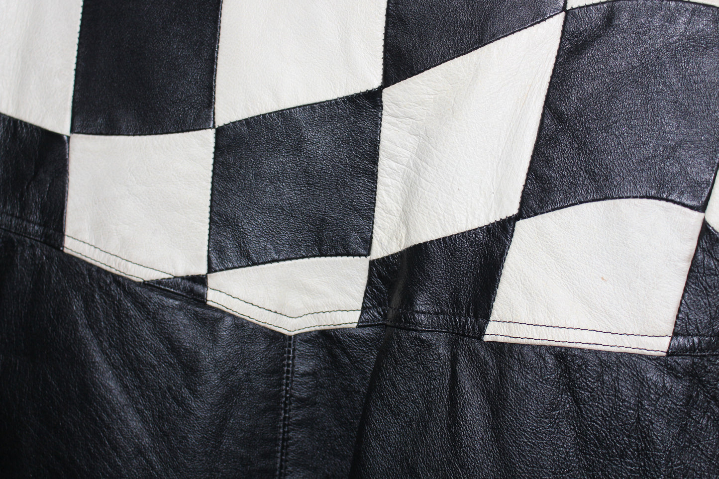 Burk’s Bay Checkered Flag NASCAR Leather Jacket (XL)