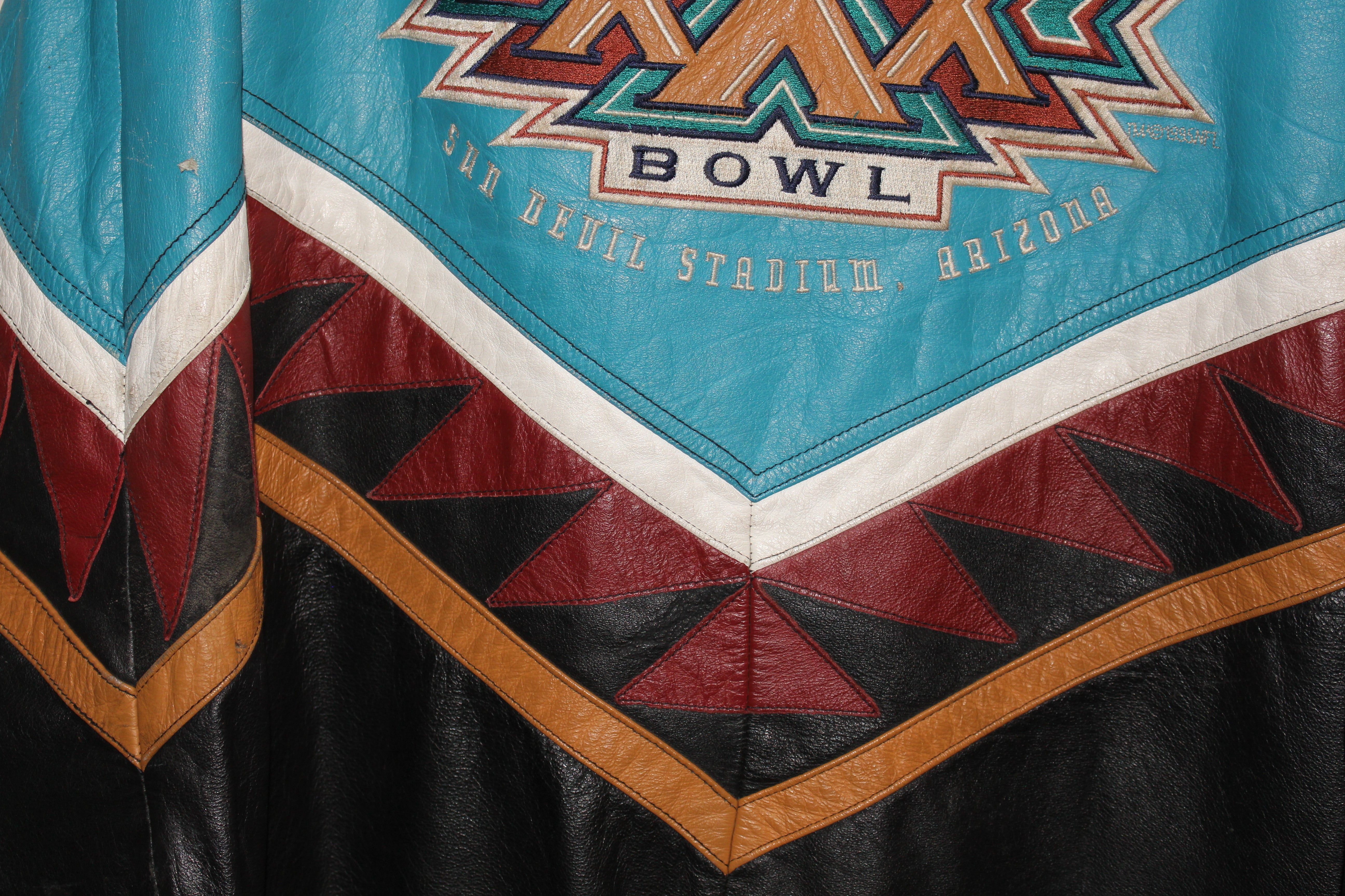 Rare 1996 Super Bowl XXX Sun Devils Stadium Leather Starter Jacket (XL –  Retro Windbreakers