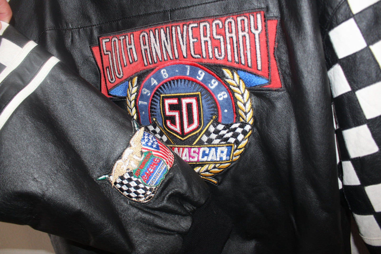 50th Anniversary NASCAR Jeff Hamilton Leather Jacket (L)