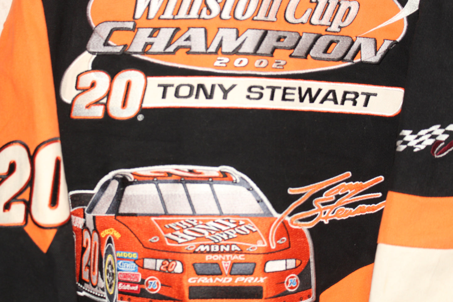 Rare 2002 Champion Tony Stewart #20 Home Depot Racing NASCAR Jacket (XL)