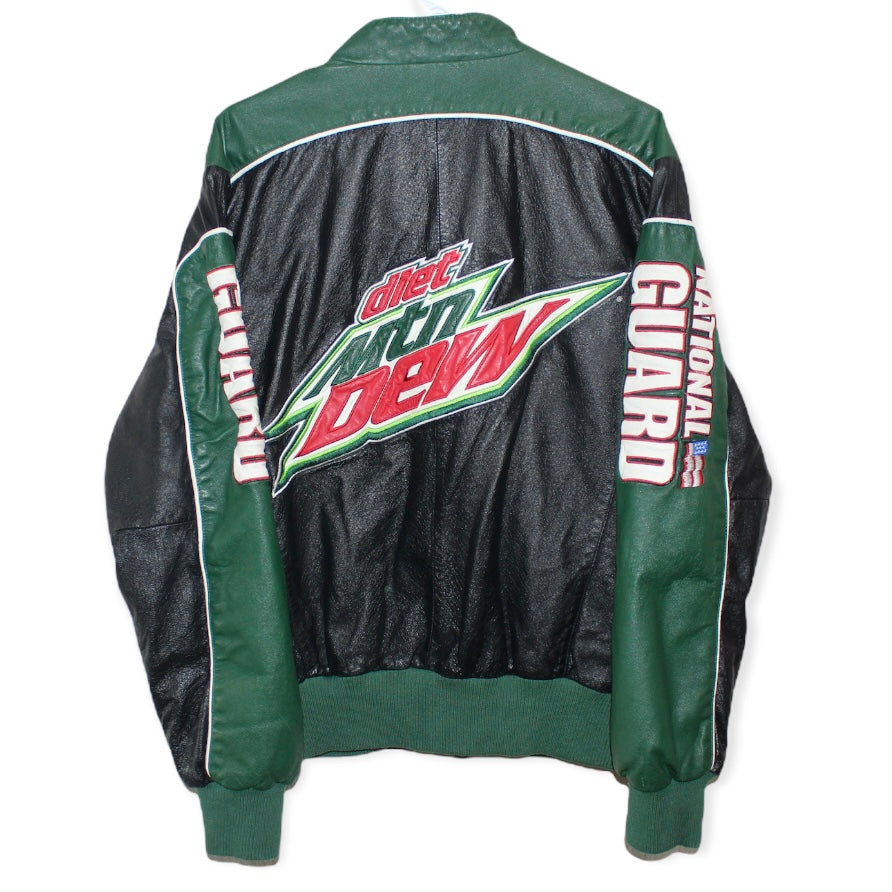 Rare Diet Mountains Dew Racing NASCAR Dale Earnhardt Jr #88 Leather Jacket (M)