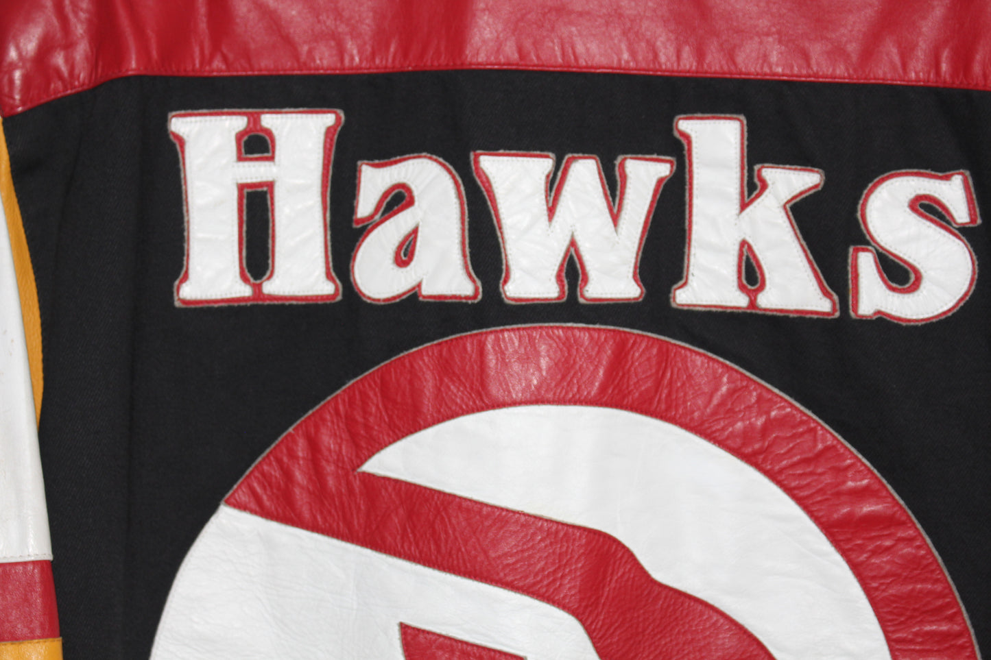 Rare Atlanta Hawks Jeff Hamilton 1993 Series Leather Twill Jacket (S)