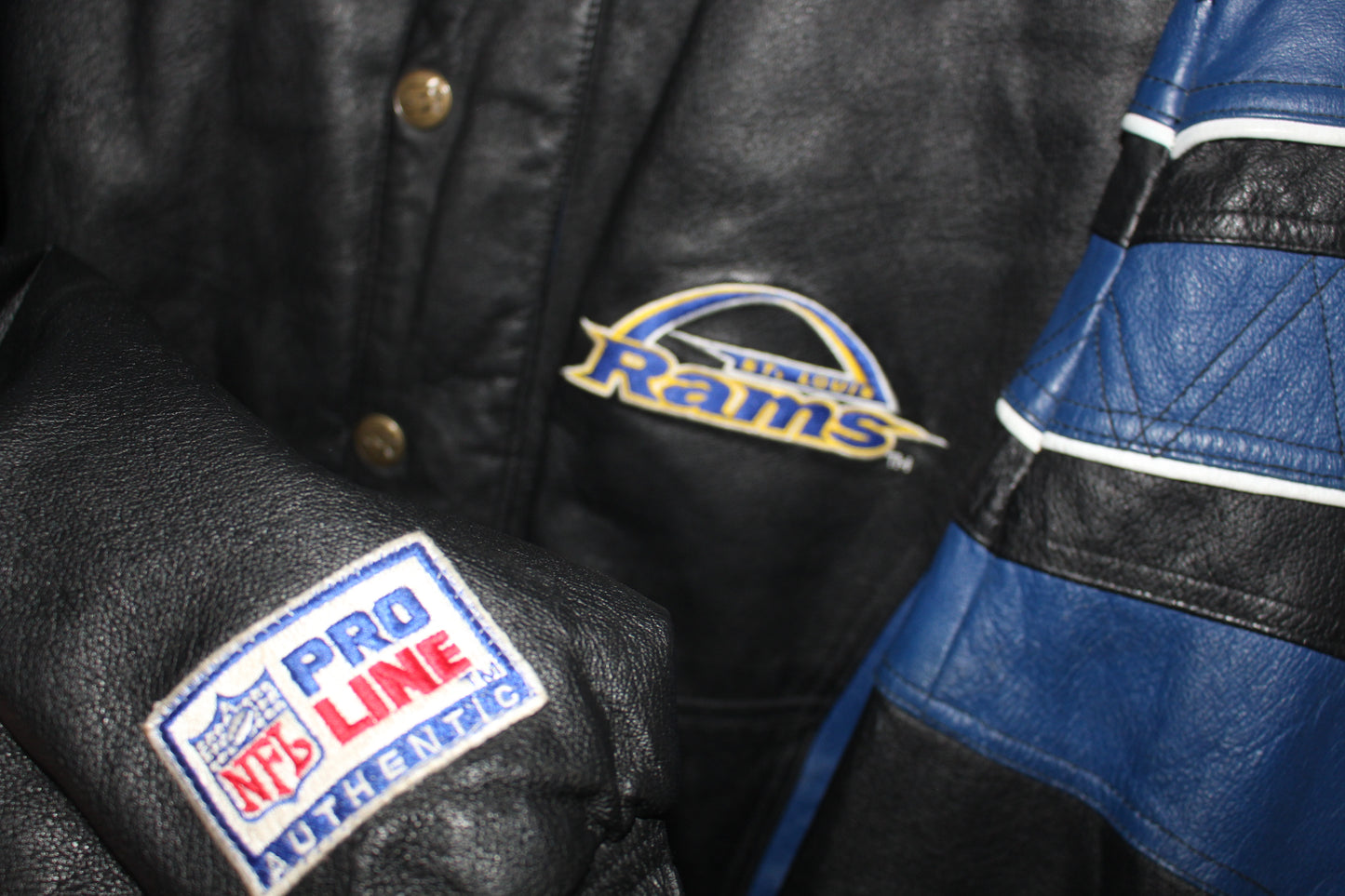 Rare St Louis Rams Pro Line Starter Leather Jacket (L)