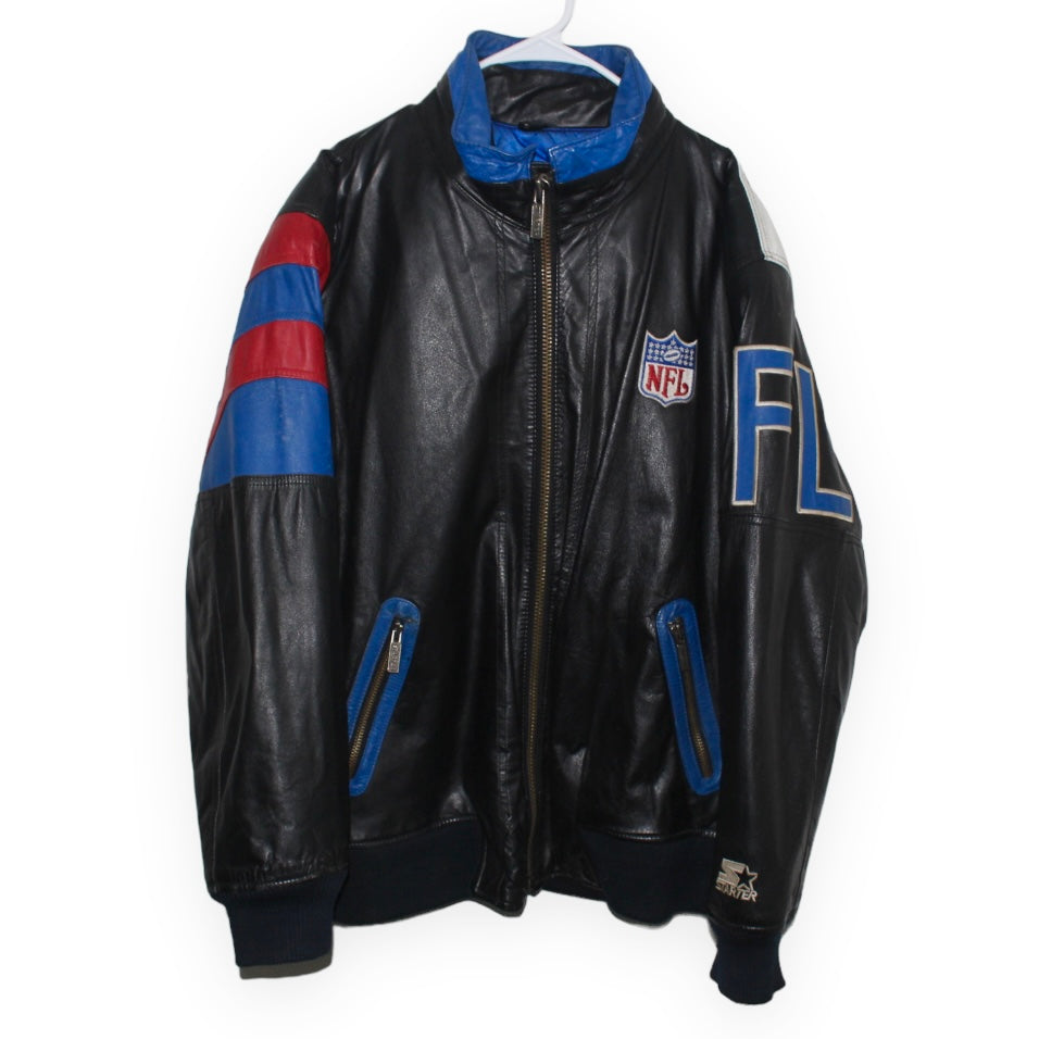 Denver broncos leather on sale jacket