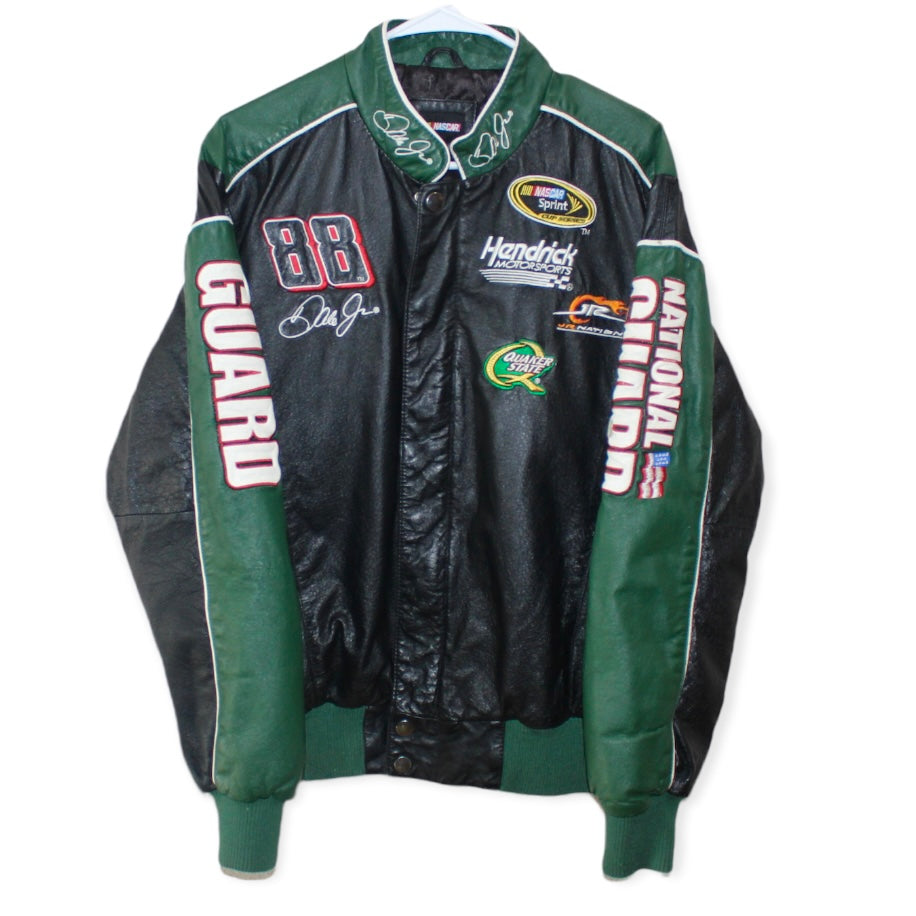 Rare Diet Mountains Dew Racing NASCAR Dale Earnhardt Jr #88 Leather Jacket  (M)