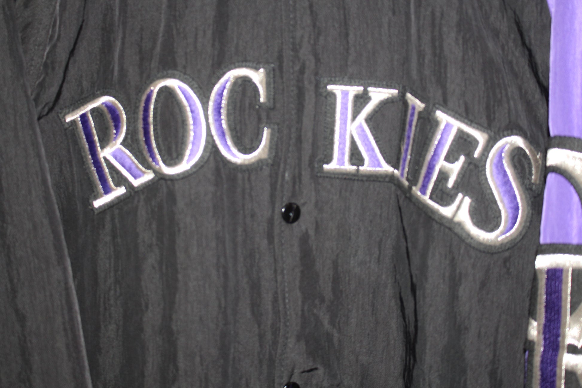 Maker of Jacket MLB Colorado Rockies Vintage Purple Satin