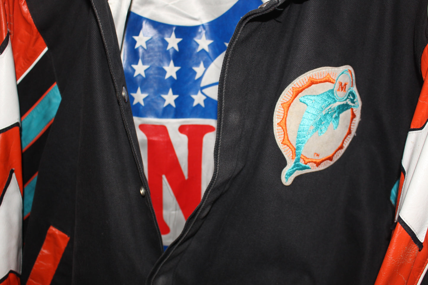 Rare Miami Dolphins Jeff Hamilton Leather Jacket (L)