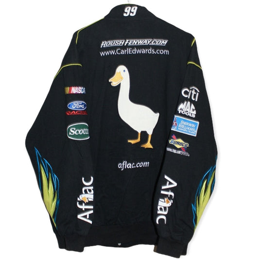 Rare Aflac Racing NASCAR Retro Twill Jacket (L)