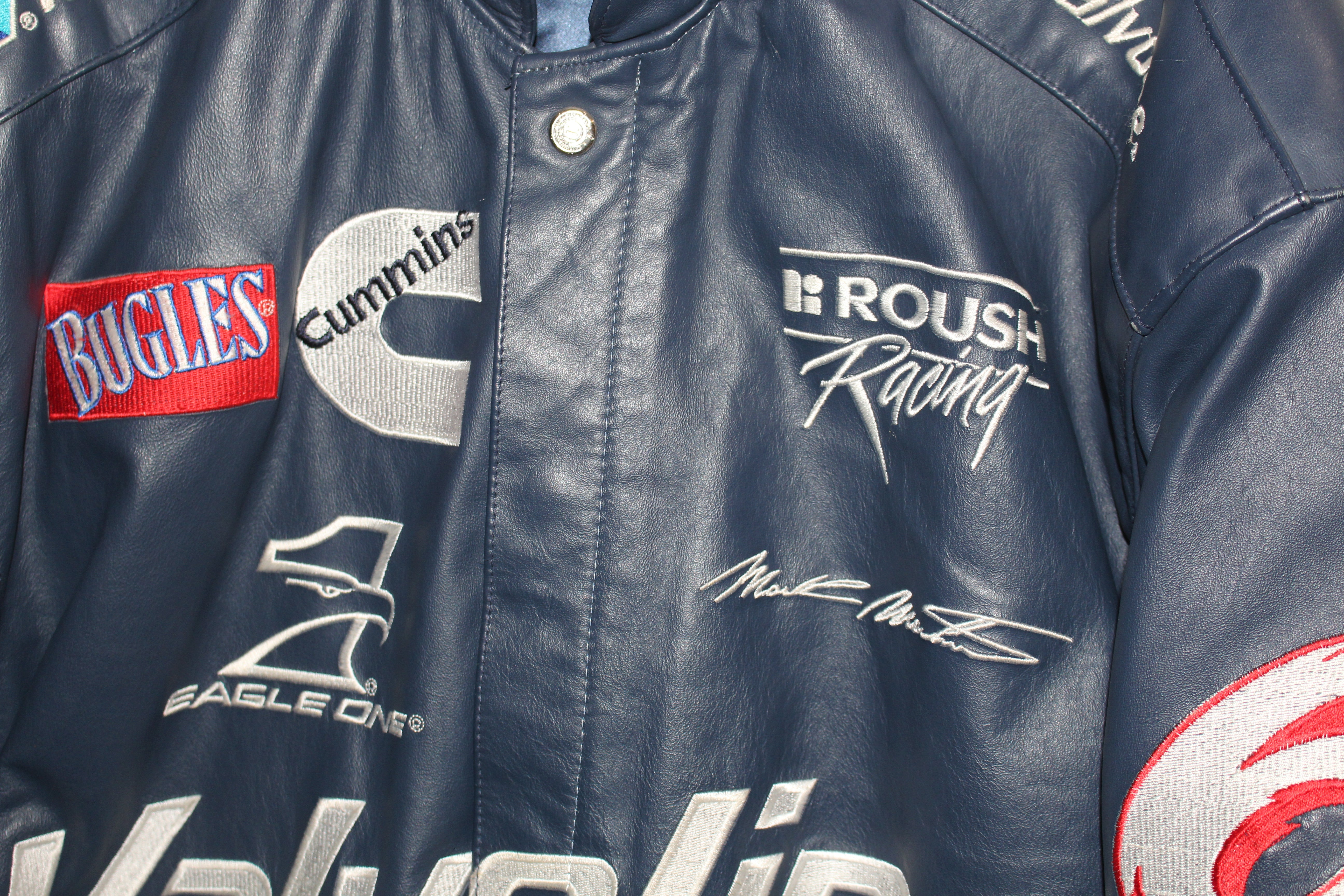 Rare Valvoline Racing NASCAR Mark Martin #6 Jeff Hamilton Leather Jacket  (XXL)