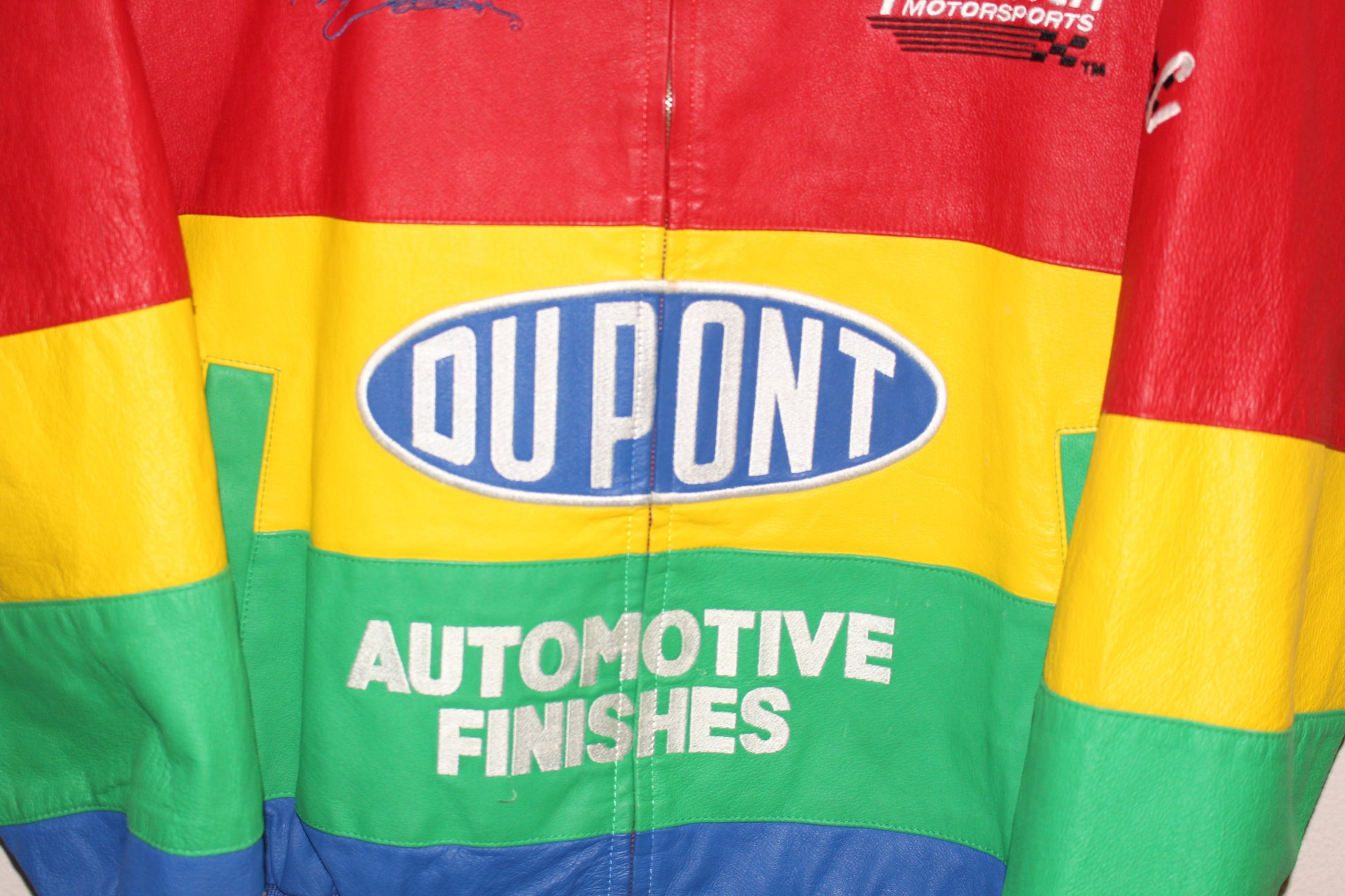 Vintage Jeff Gordon #24 Dupont Chase Authentic 100% Leather Jacket Mens XL