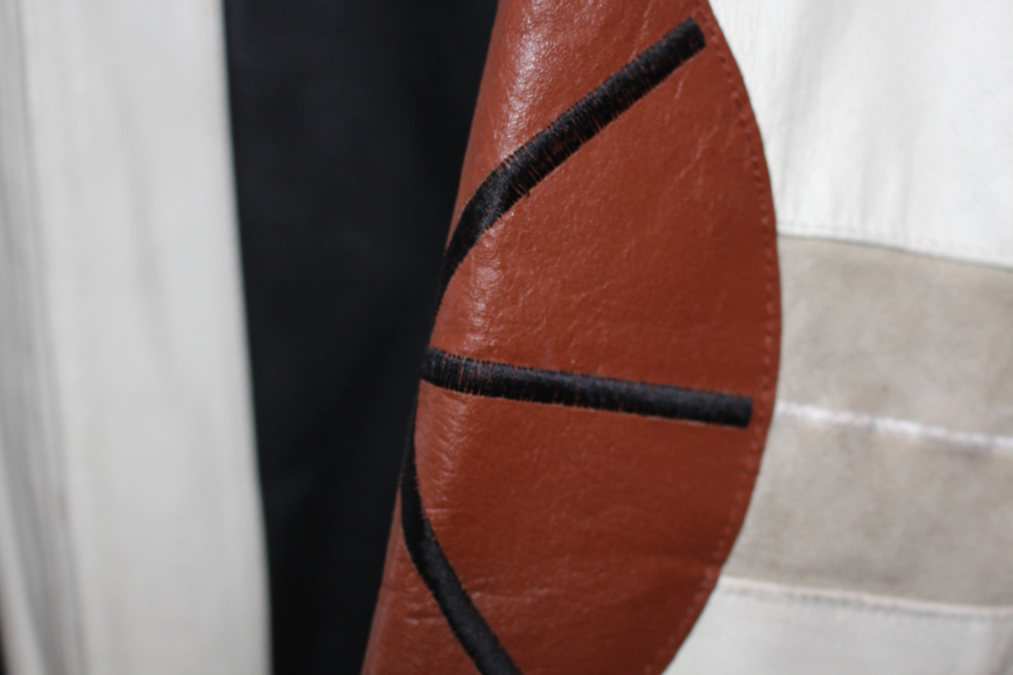 Rare 1991 Michael Hoban Leather Basketball Bomber Jacket (M)