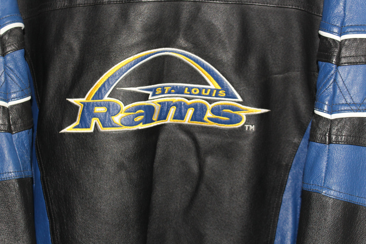 Rare St Louis Rams Pro Line Starter Leather Jacket (L)