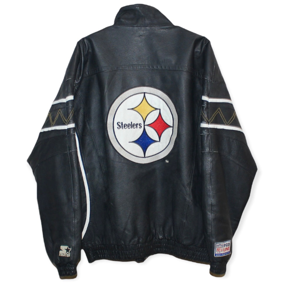 Pittsburgh Steelers Pro Line Starter Leather Jacket (XL)