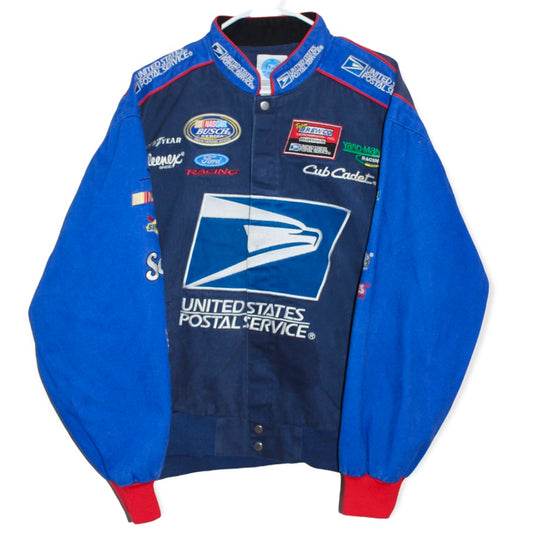 Rare USPS Postal Service NASCAR Retro Twill Jacket (L)