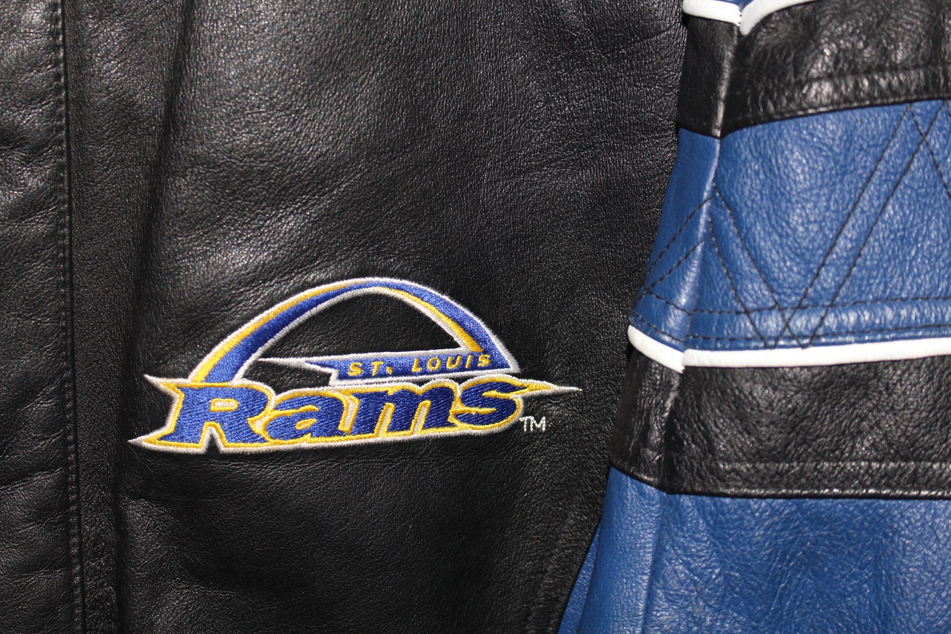 Vintage NFL Team St. Louis Rams Leather Jacket - Maker of Jacket