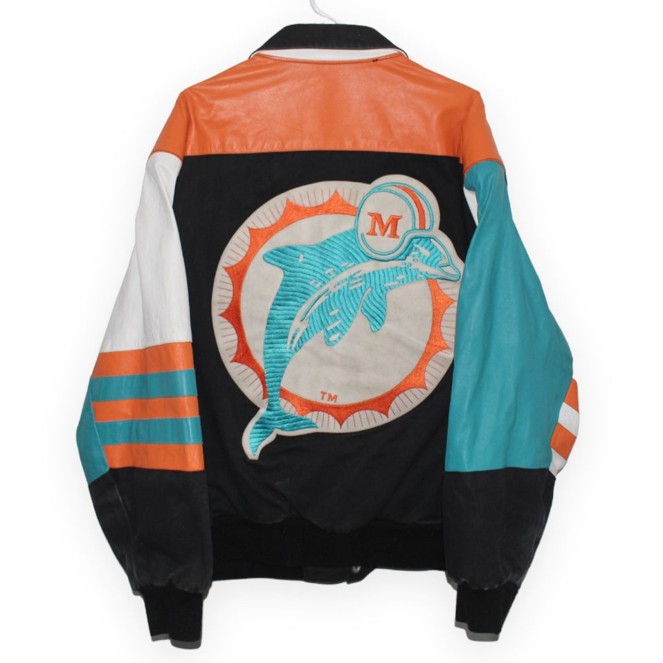 Rare Miami Dolphins Jeff Hamilton Leather Jacket (XL)