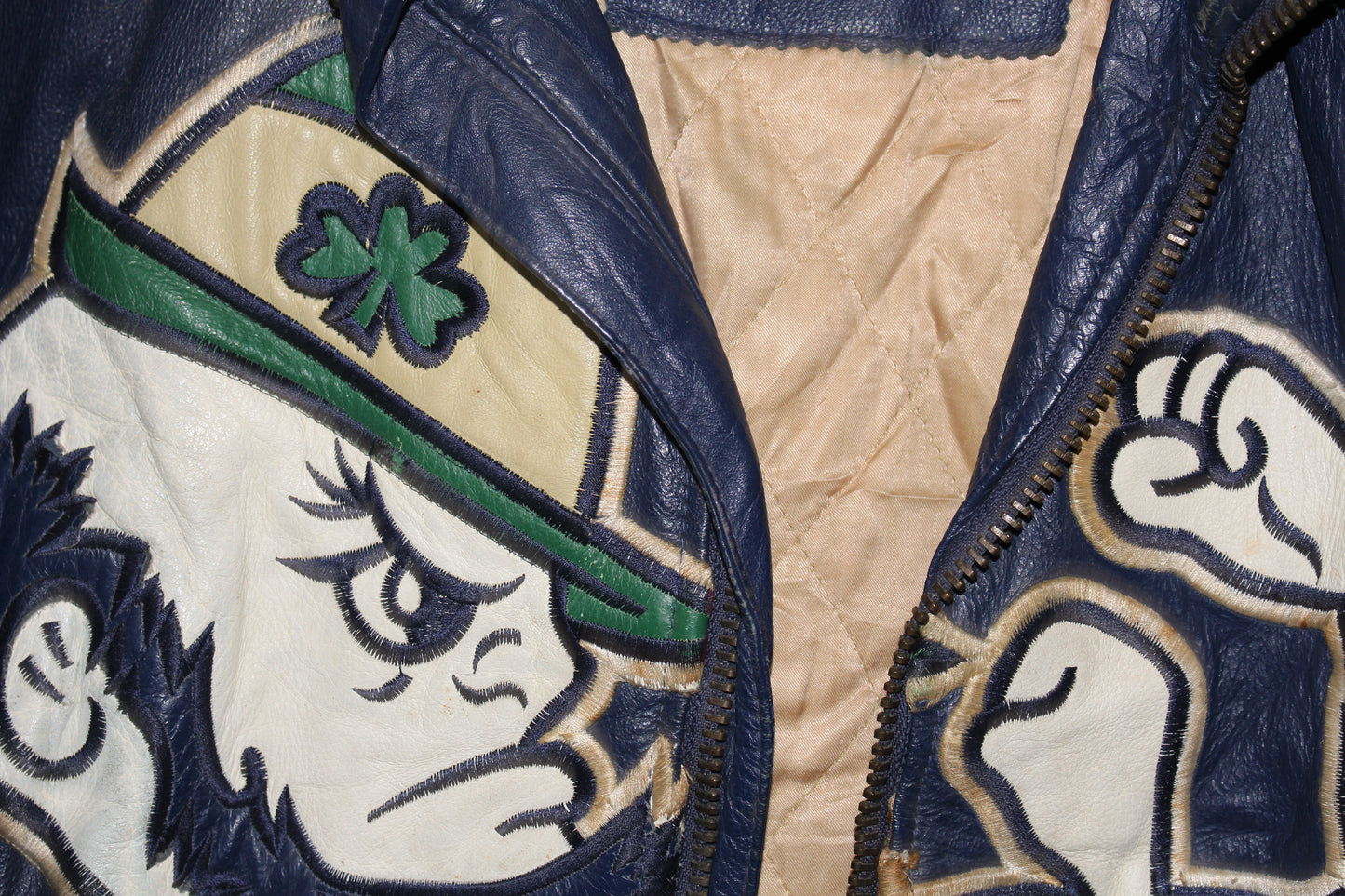 Rare Notre Dame Leather Starter Jacket (S)