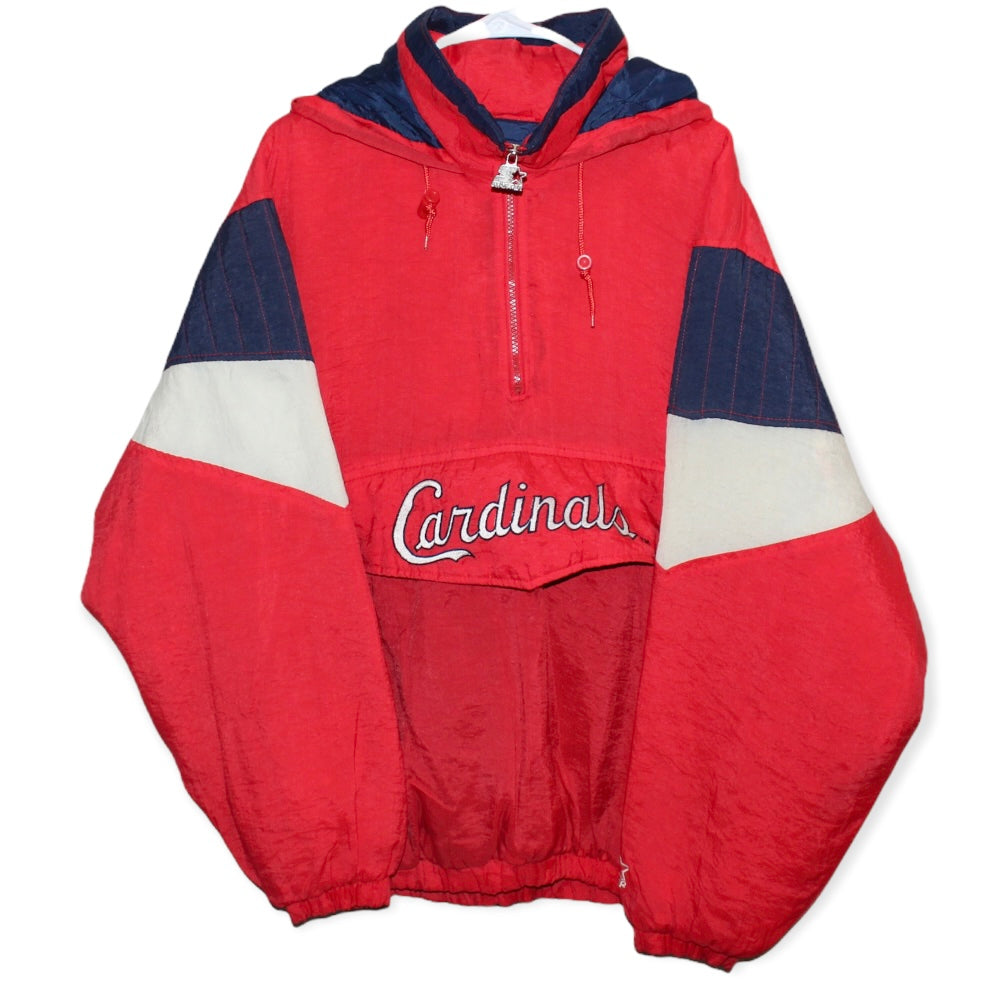 Vintage Starter St Louis Cardinals Jacket MLB Quilted Hoody