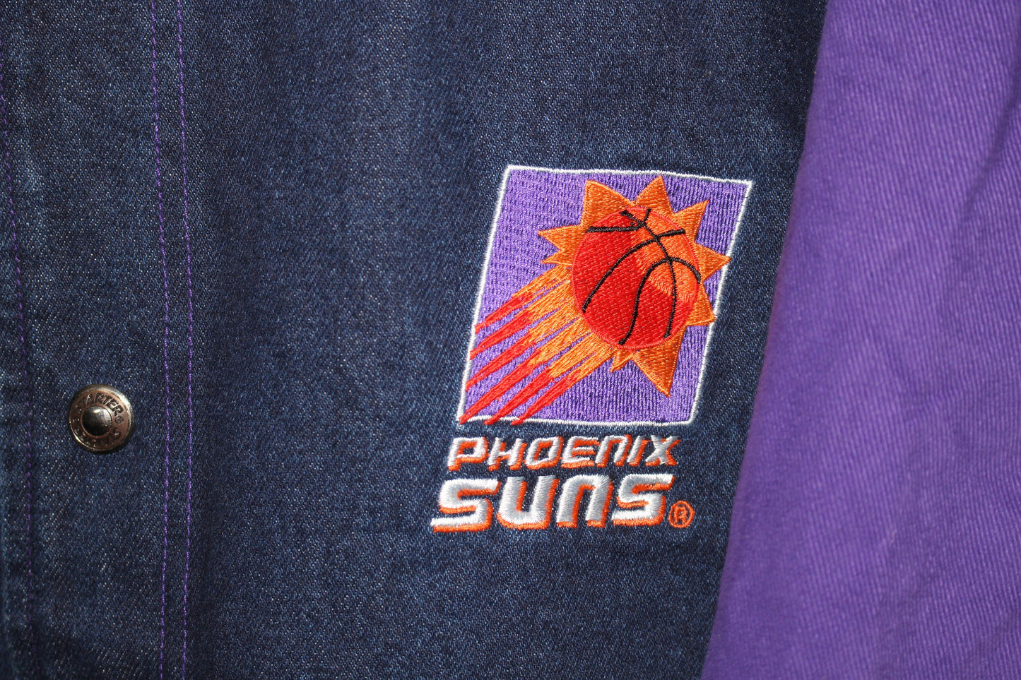 Phoenix Suns Starter Denim Bomber Jacket (XL)