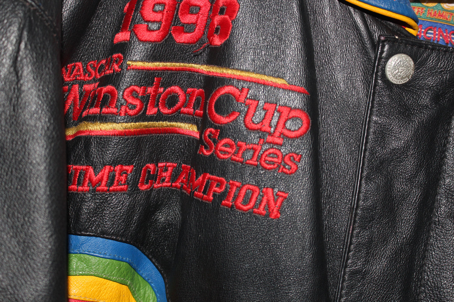 Rare DuPont 1998 Jeff Gordon 3 Time Winston Cup Leather Jacket (L)