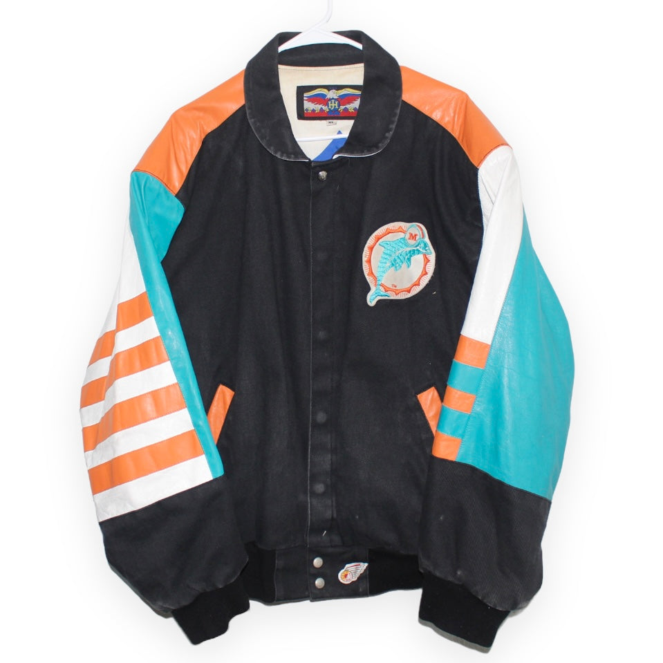 Rare Miami Dolphins Jeff Hamilton Leather Jacket (XL)