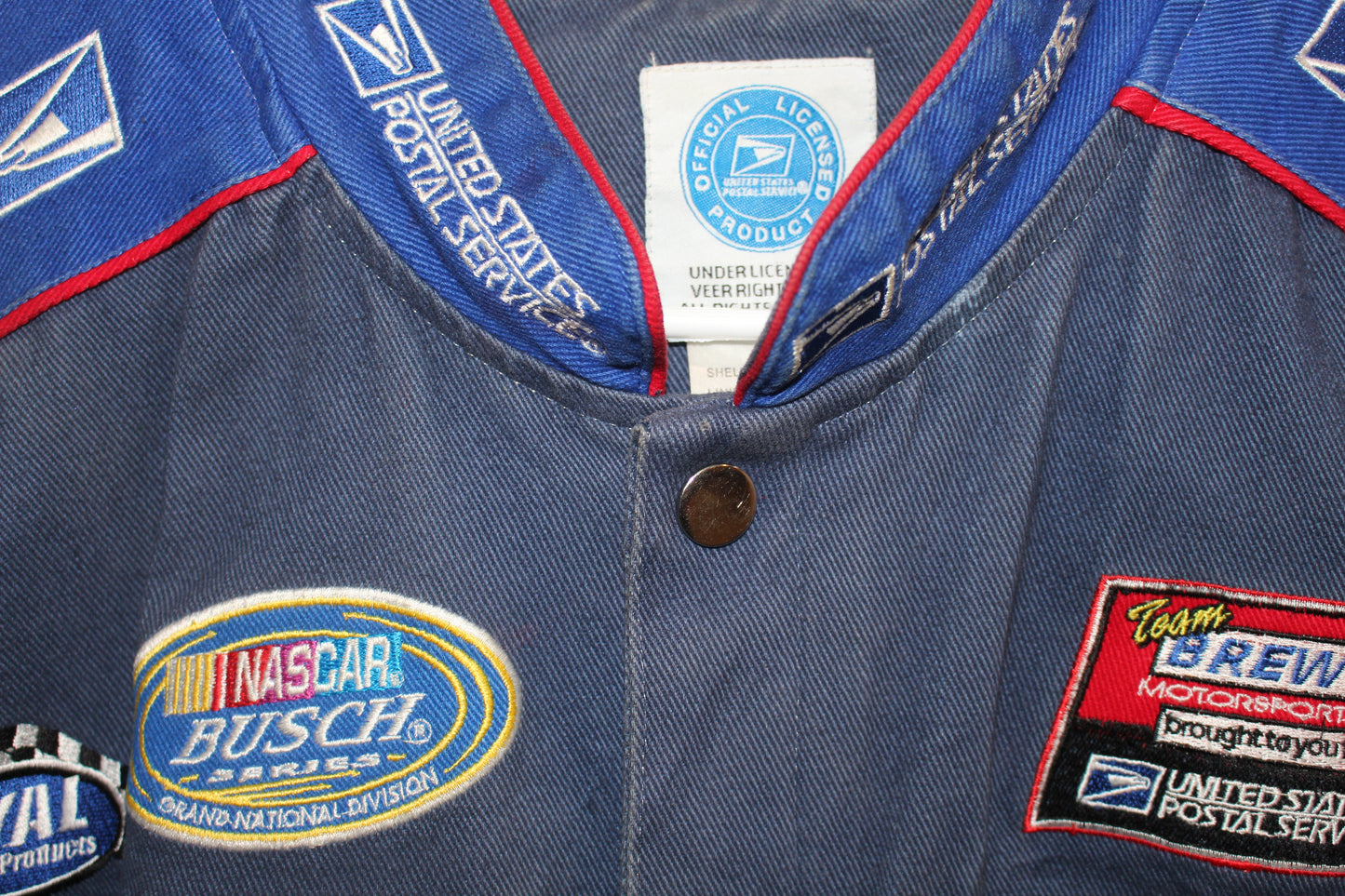 Rare USPS Postal Service Racing NASCAR Twill Jacket (L)