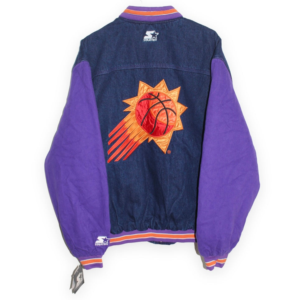 Phoenix Suns Starter Denim Bomber Jacket (XL)