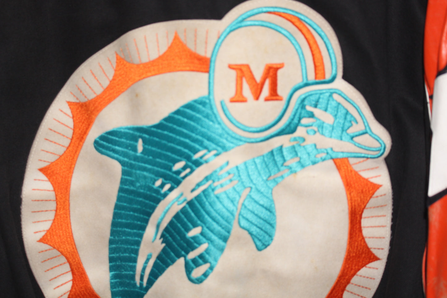 Rare Miami Dolphins Jeff Hamilton Leather Jacket (L)