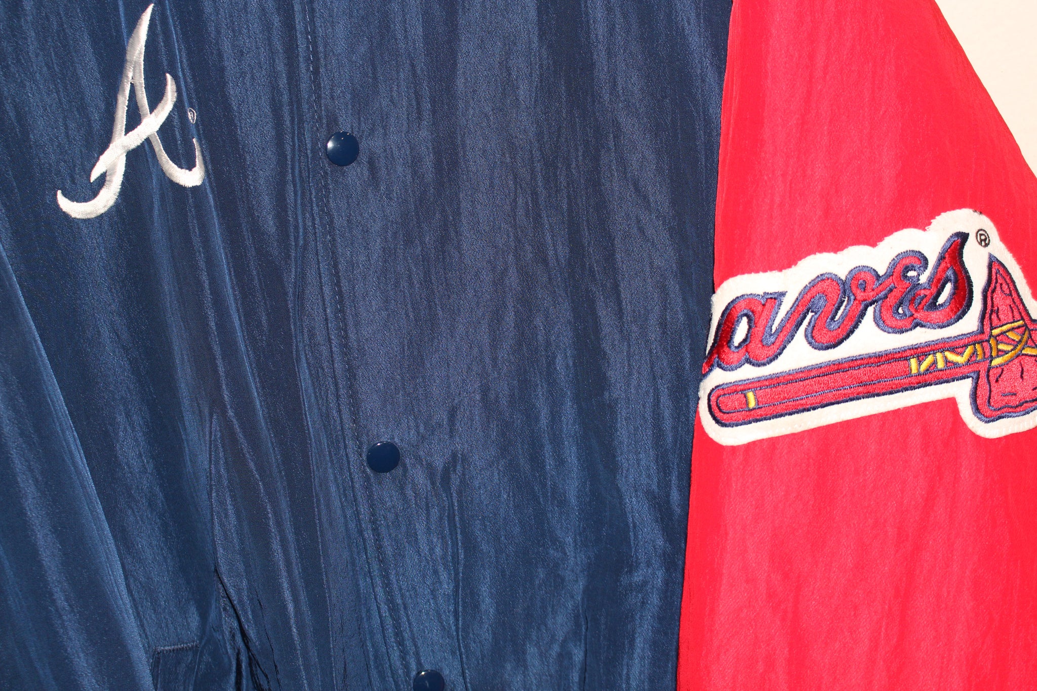 Atlanta Braves: 1990's 1/4 Zip Starter Breakaway Jacket (XL