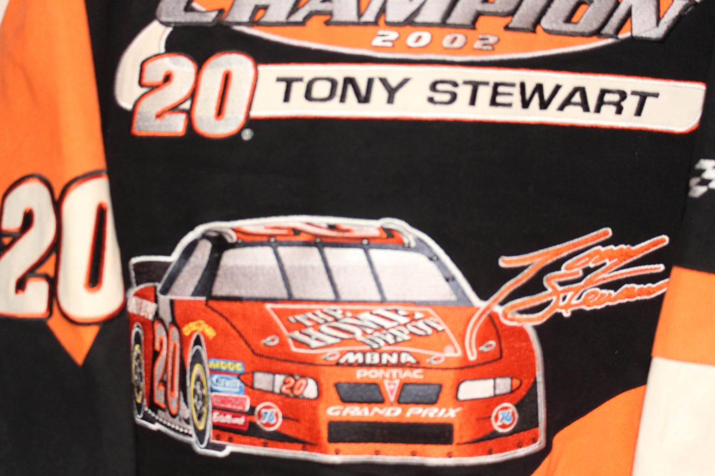 Rare 2002 Champion Tony Stewart #20 Home Depot Racing NASCAR Jacket (XL)
