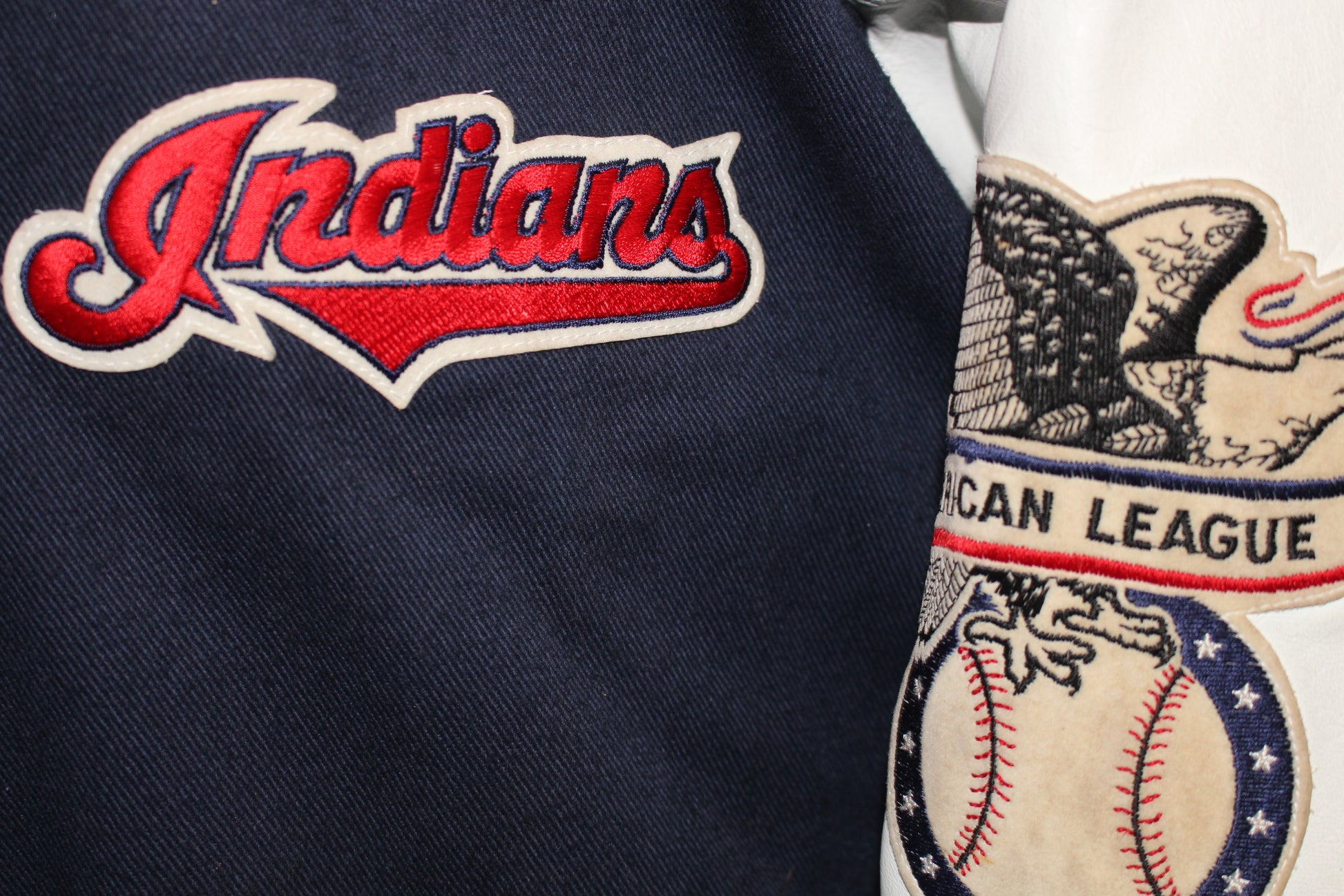 Rare Cleveland Indians Jeff Hamilton Wool Leather Varsity Jacket
