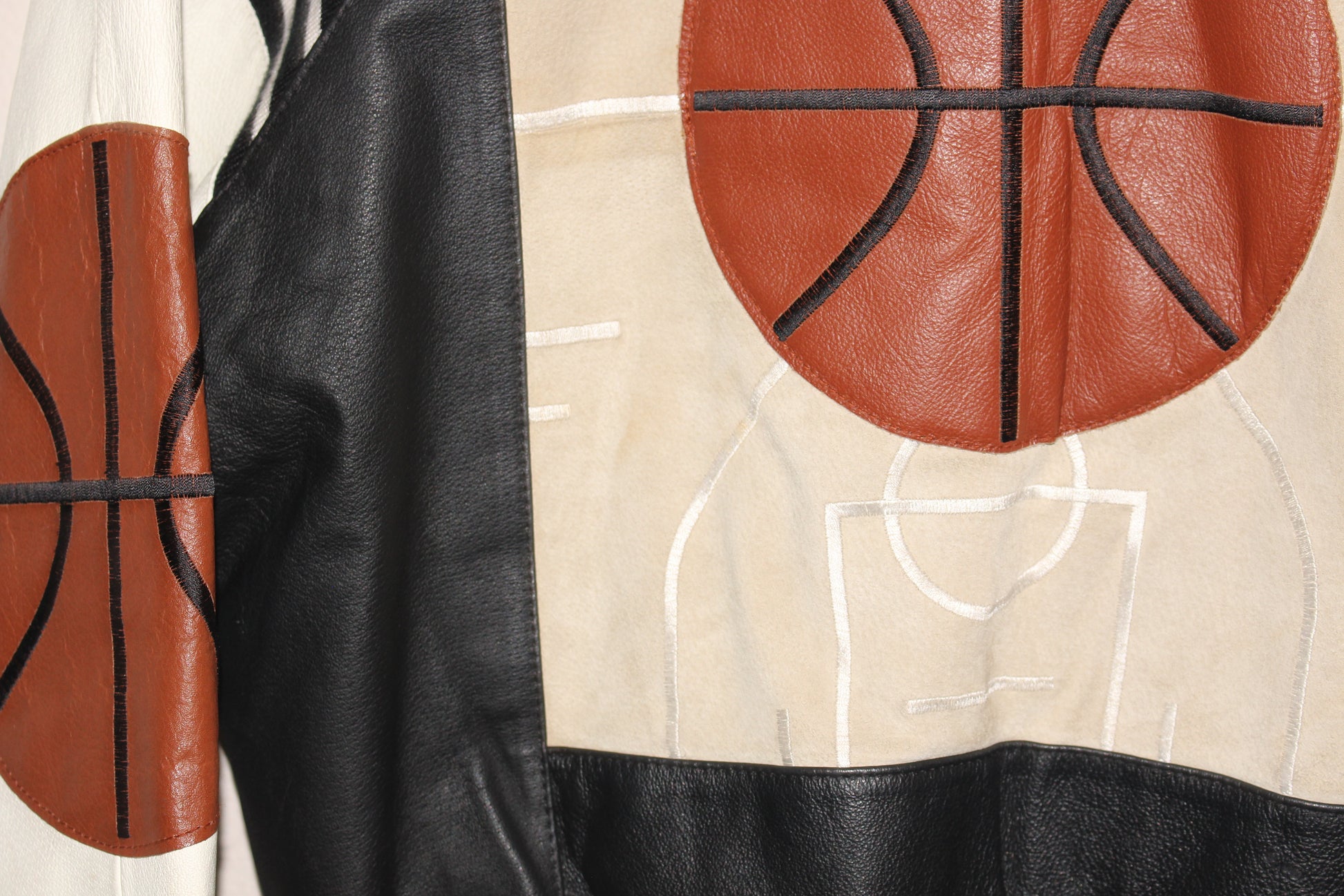 Josh Yaz 1991 Michael Hoban Leather Basketball Bomber Jacket